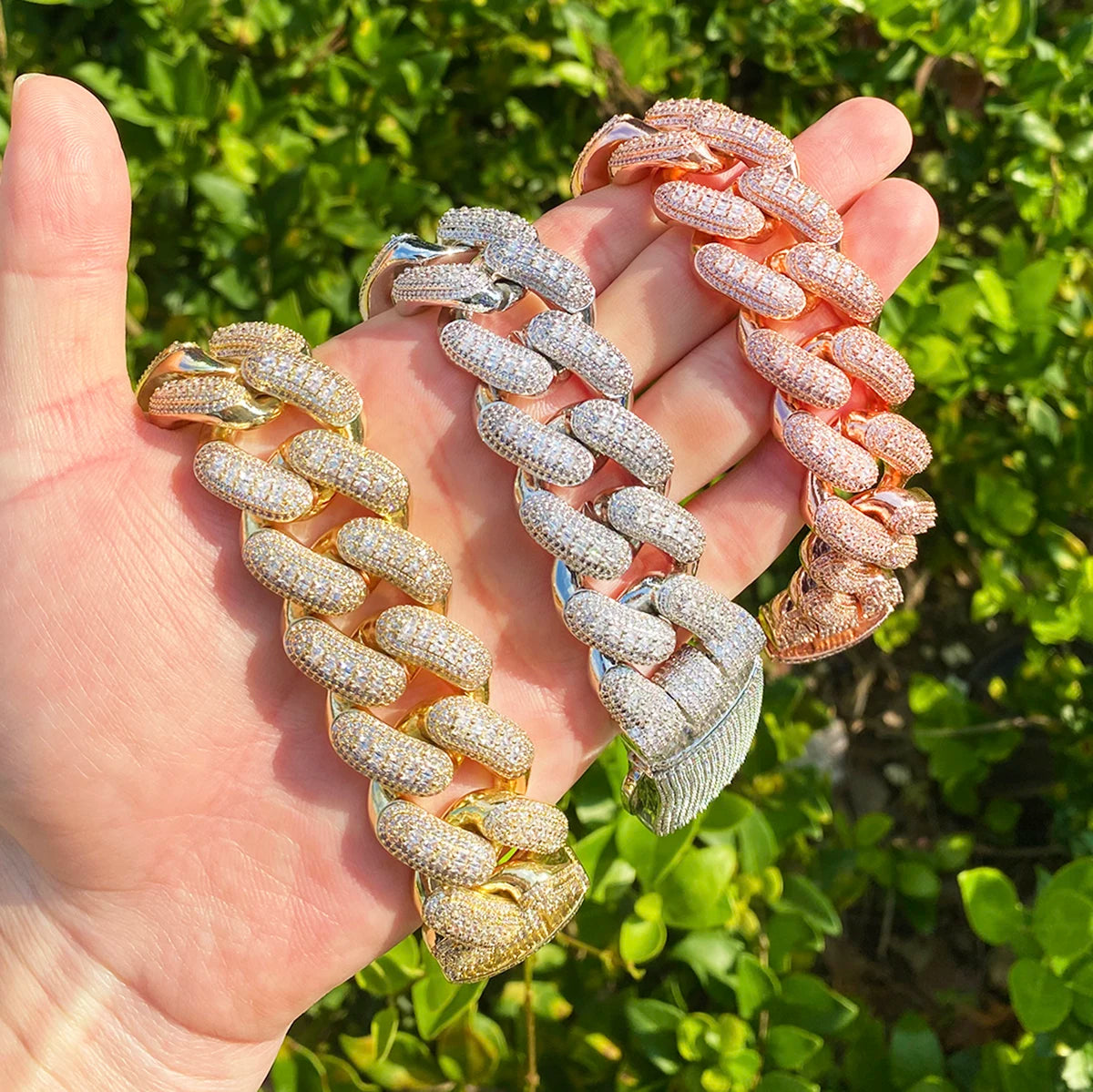 Big 32 | 32mm VVS Diamond CZ Thick Heavy Miami Baguette Iced Cuban Link Bracelet