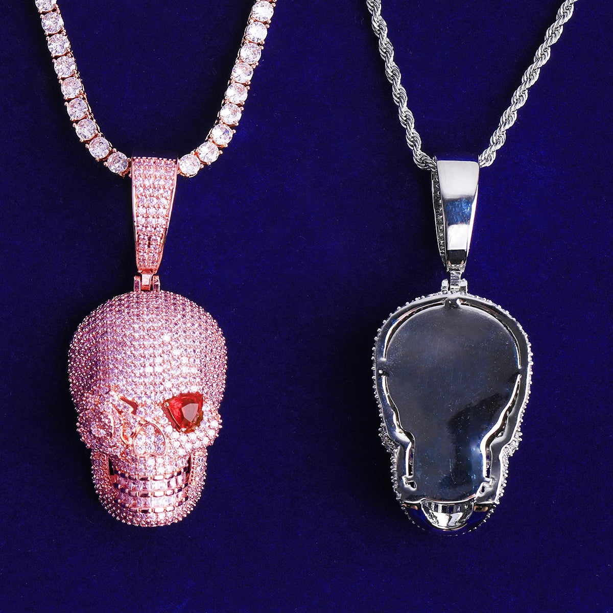 Life After Death | Rose Eye Skull VVS Diamond Cz Iced Blinged Out Pendant