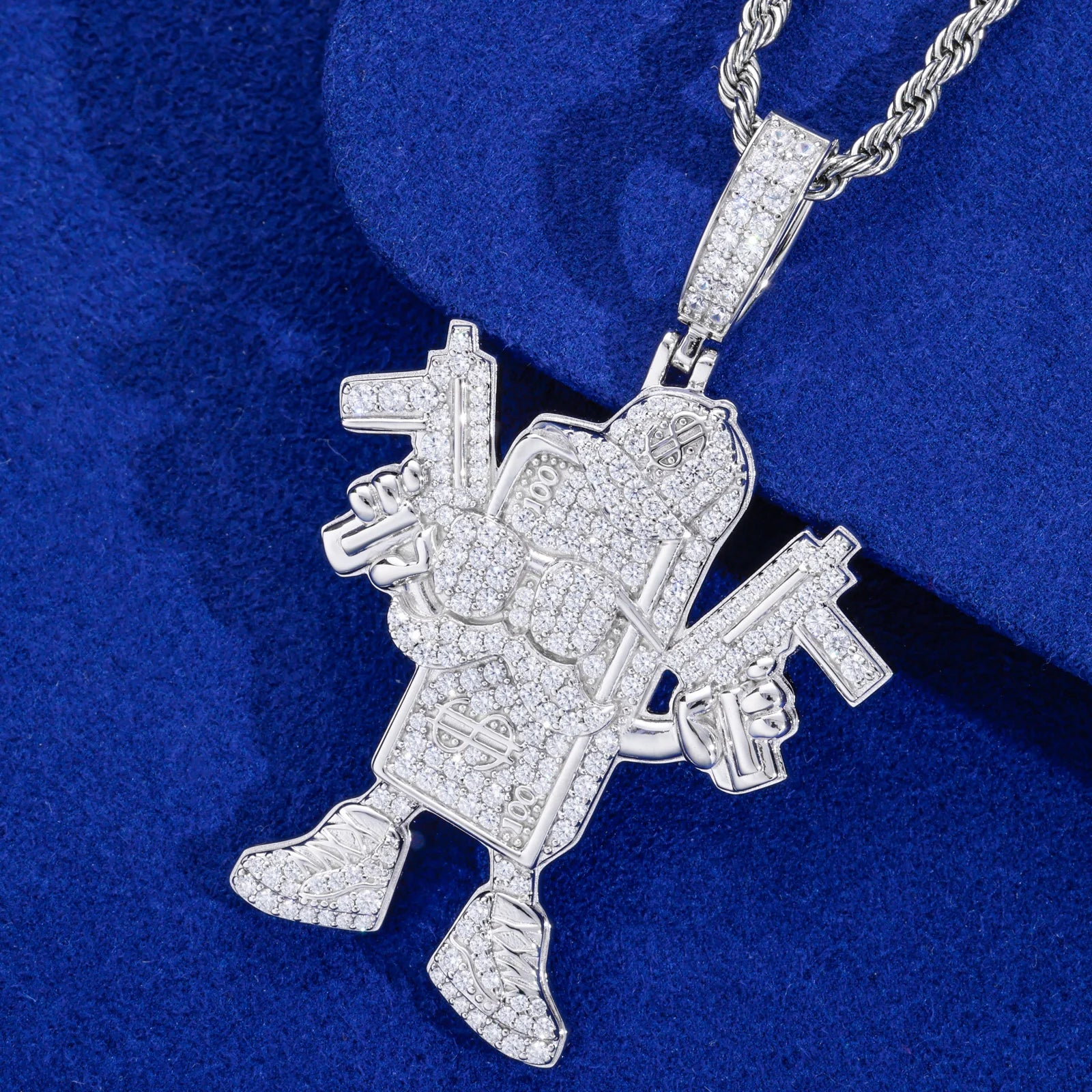 Protect The Paper | Iced Blinged Out Moissanite Diamond 925 Solid Hip Hop Pendant