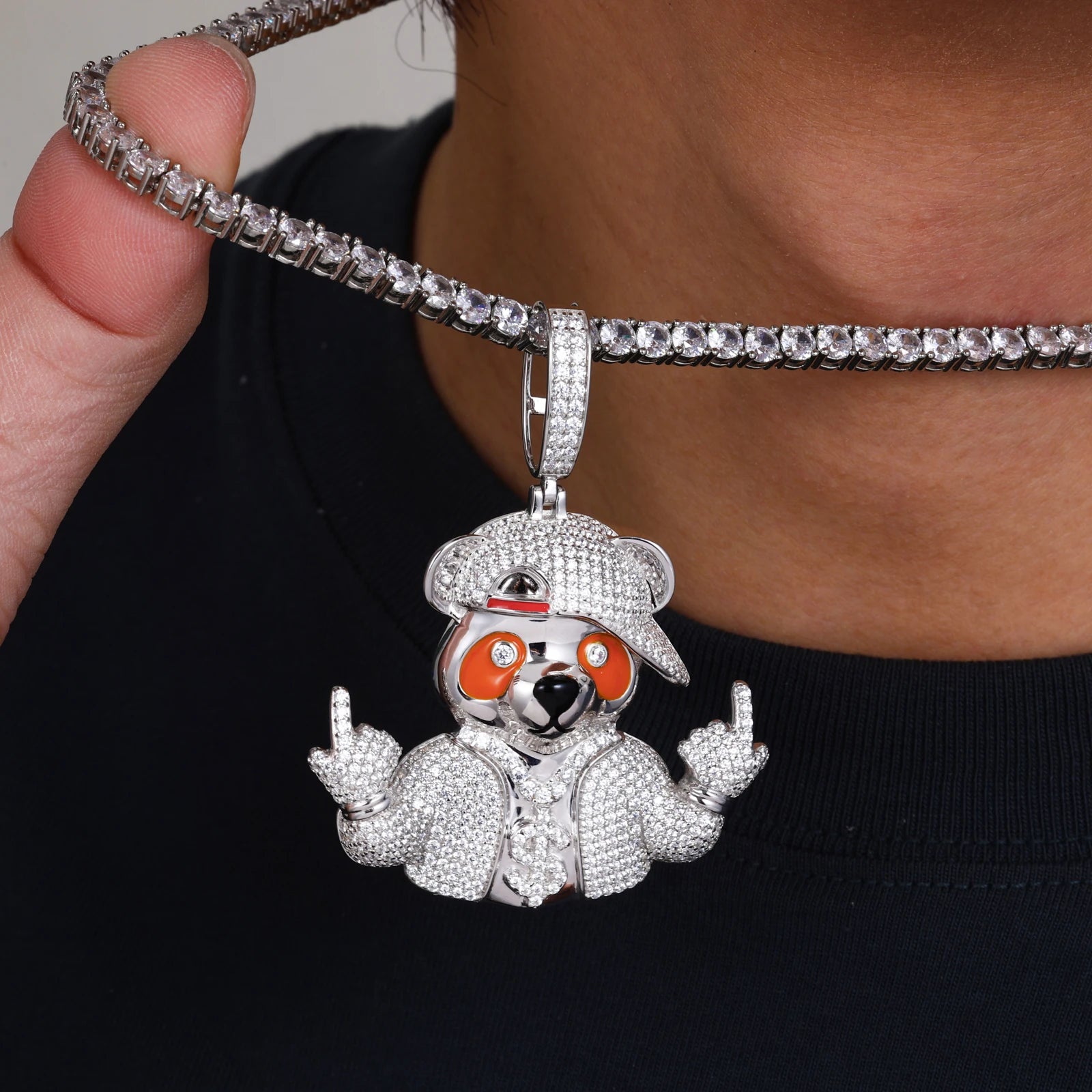 Luchini | VVS Moissanite Diamond Money Pouring From The Sky Hip Hop 925 Solid Pendant