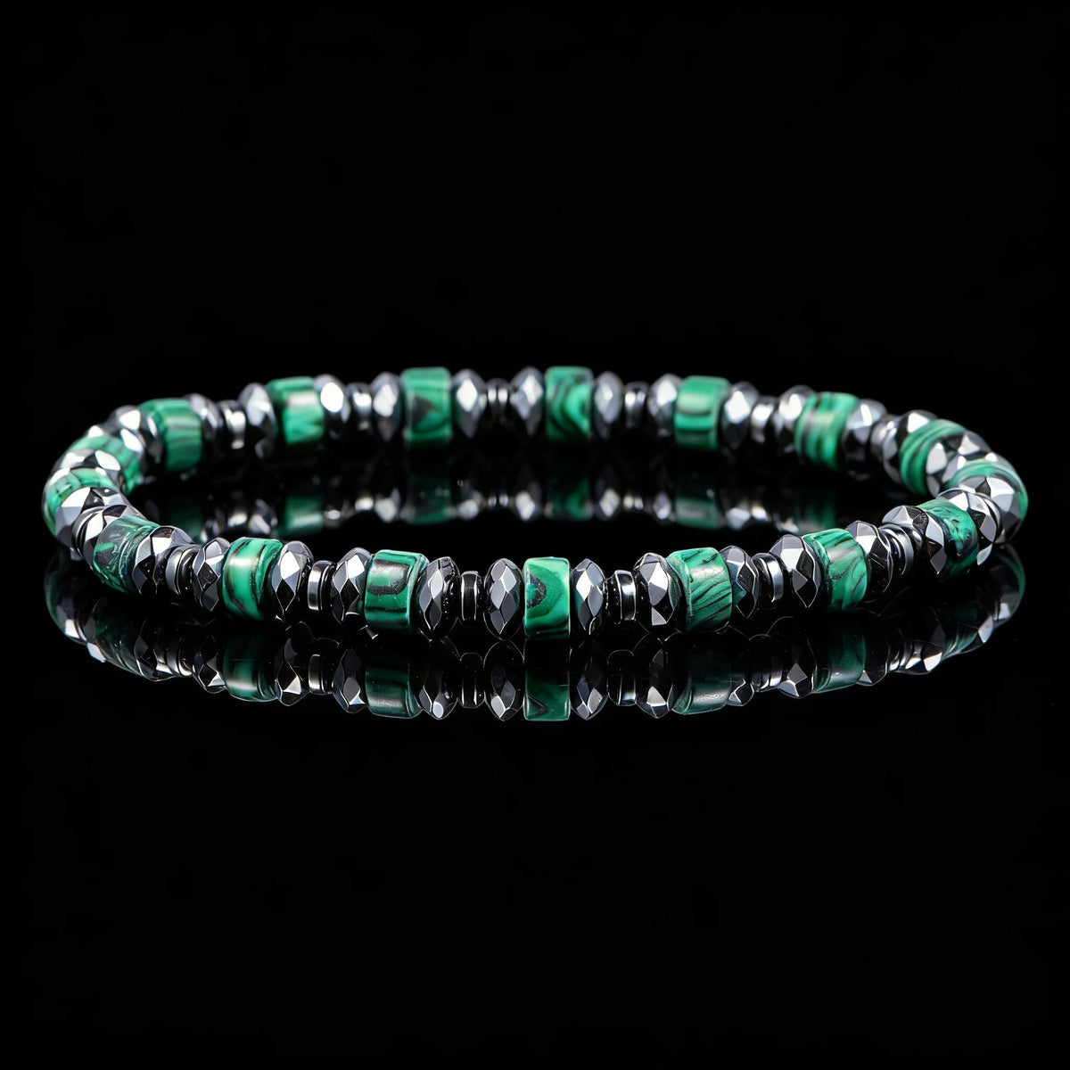 Nature's Ice | Natural Hematite Stone Elastic adjustable Luxury Hip Hop Bracelets,