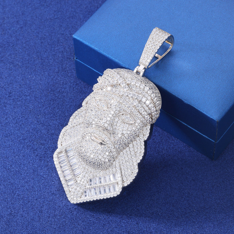 The Righteous One | Solid Sterling Silver Moissanite Diamond Hip Hop Jesus Piece Pendant