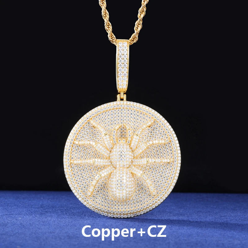 Spida | 925 Sterling Silver Luxury Moissanite Diamond Spider Hip Hop Pendant