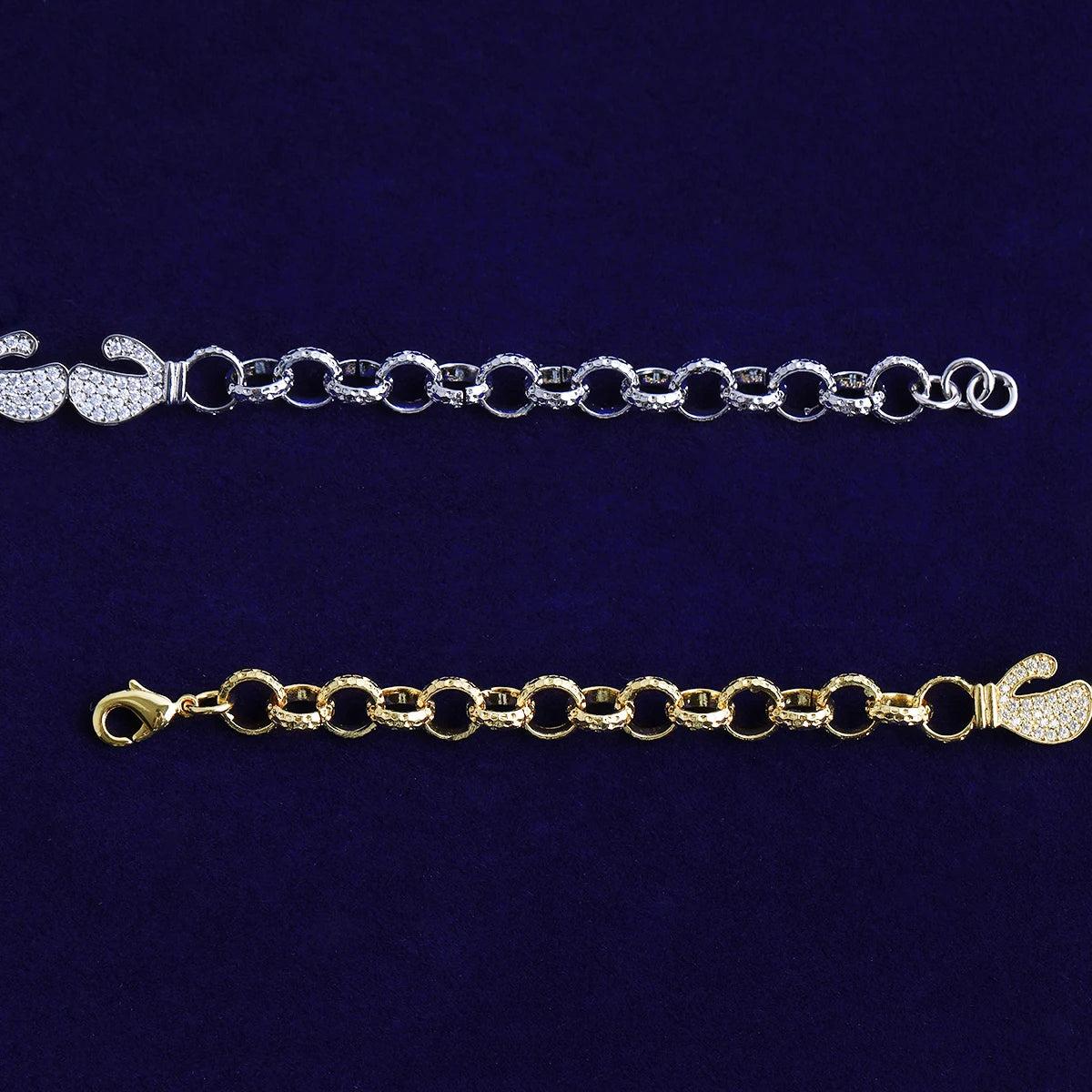 Get It On II | Iced Blinged Out Boxing Gloves Belcher Link Chain Bracelet