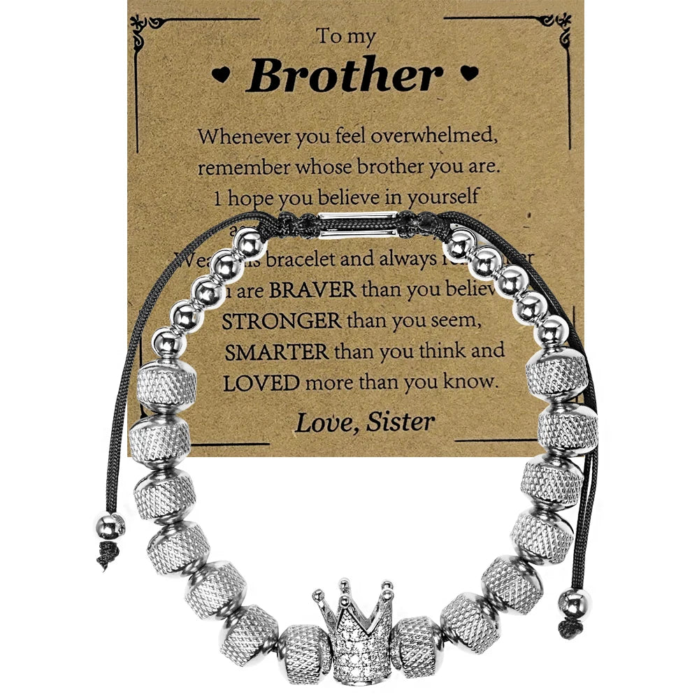 Blessings | VVS Diamond CZ 8MM Kings Crown Iced Blessings Gift Card Message Bracelet