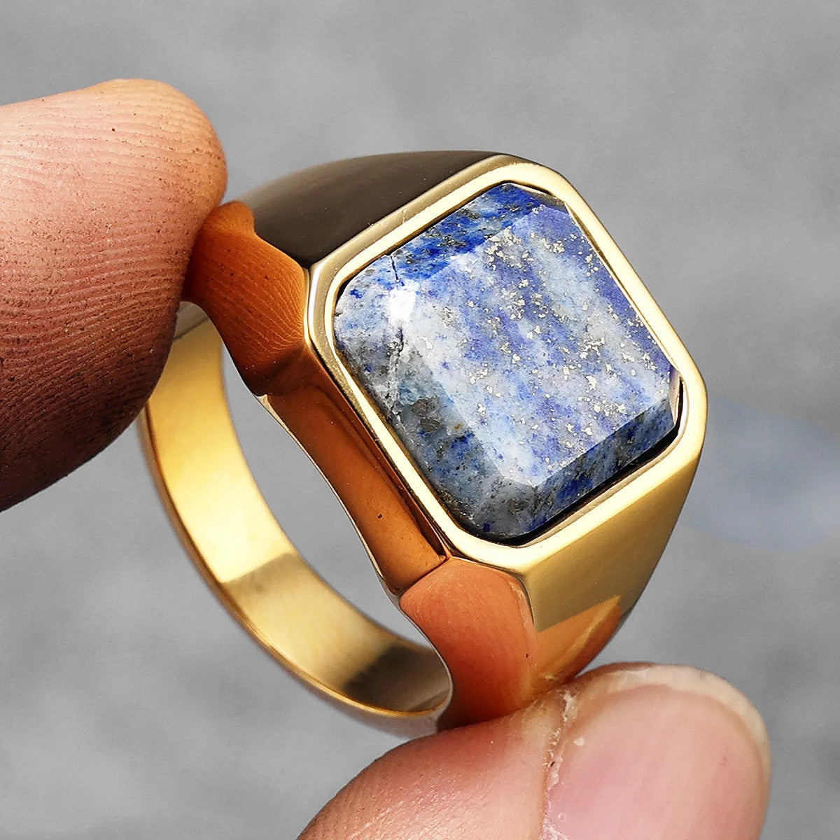 The Galaxy | 14k Gold Black over No Fade Stainless Steel Interstellar Starry Sky Men Rings