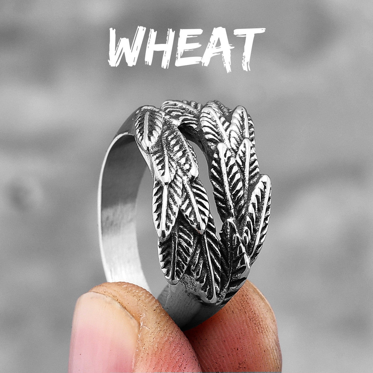 Joseph's Dream | 316L No Fade Stainless Steal Ear of Wheat Plant Spiritual Ring