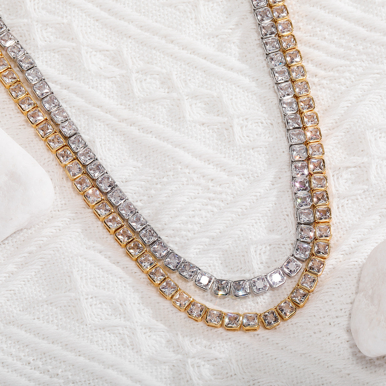 Iced Windows | VVS Diamond CZ Newest 4mm/5mm Square Hop Hop Tennis Chain