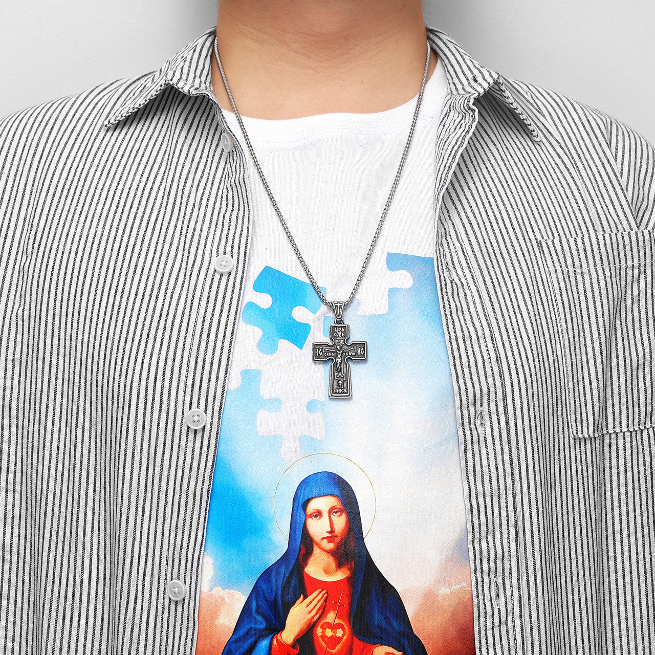 Jesus Good Friday Cross | 316L No Fade Spiritual Religion Stainless Steel Cross Pendant