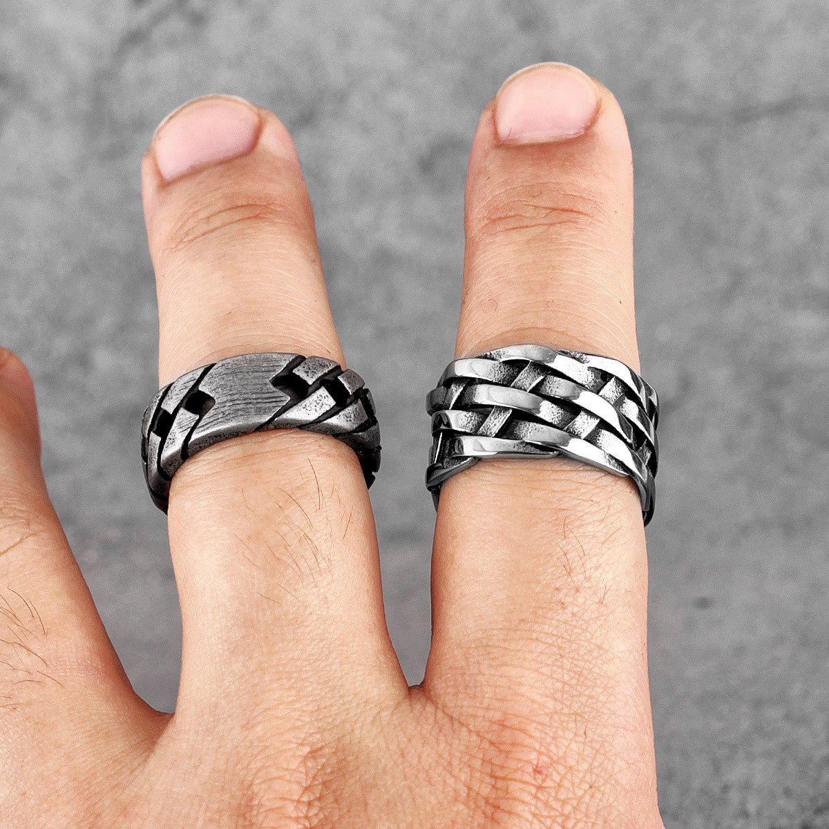 Interwoven Collection | 316L No Fade Stainless Steel Weaving Hollow Luxury Rings