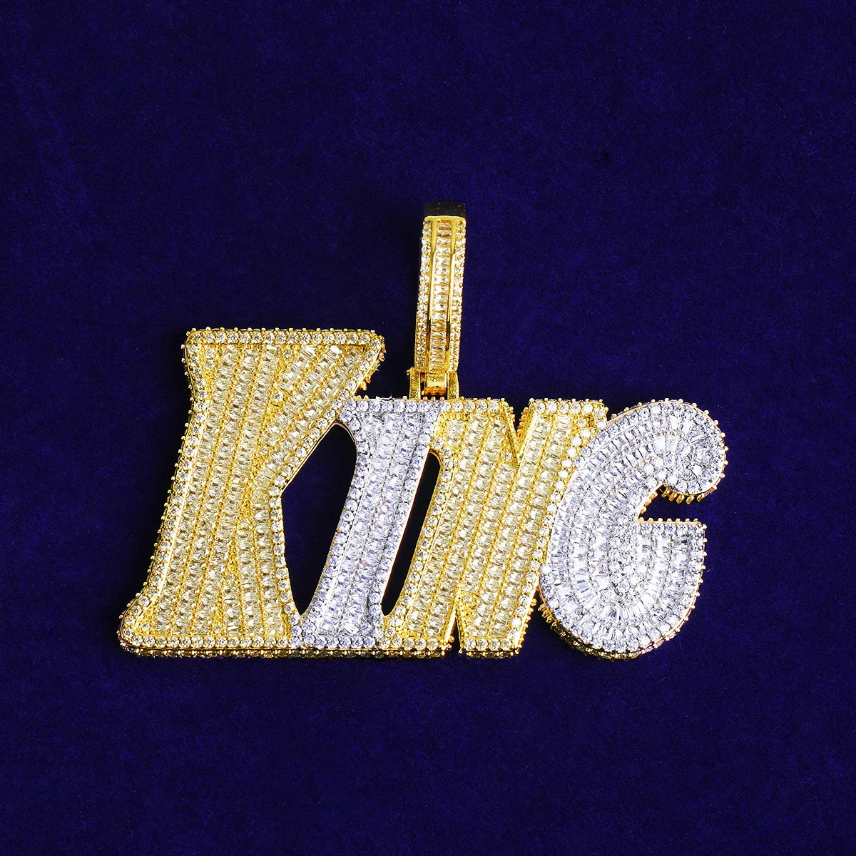 King Shyt | VVS Diamond CZ Two Tone Prong Set King 5AA+ Hip Hop Pendant