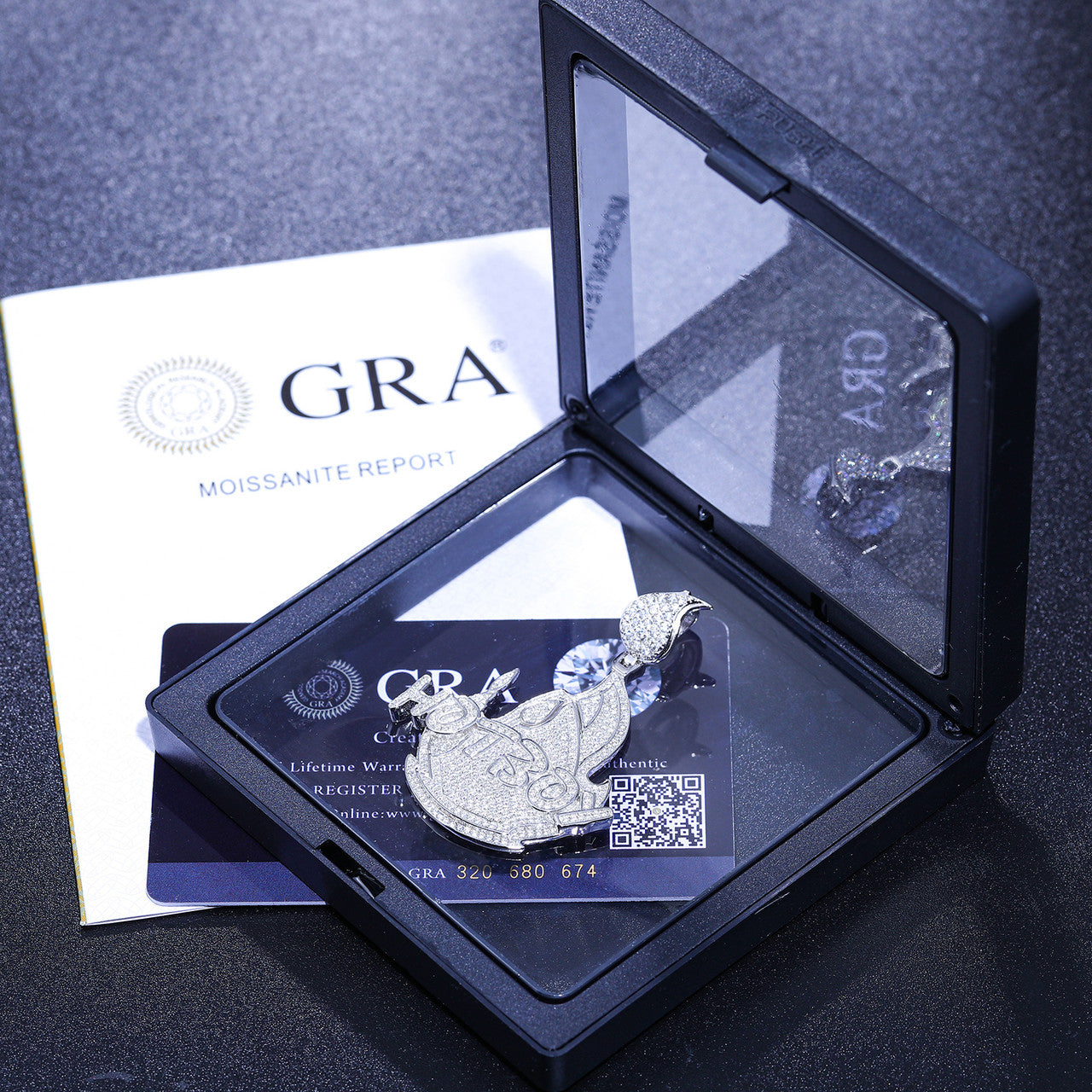 Hot Boy | Mens 925 Sterling Silver Moissanite Diamond Fire Flame Hip Hop Pendant Chain