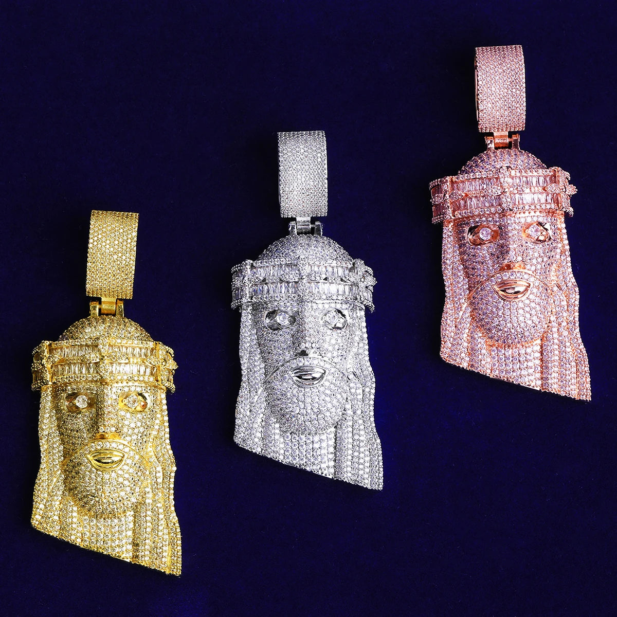 Baguette Crowned | VVS Diamond CZ Luxury Iced Blinged Out 5AA+ Stone Jesus Piece Pendant