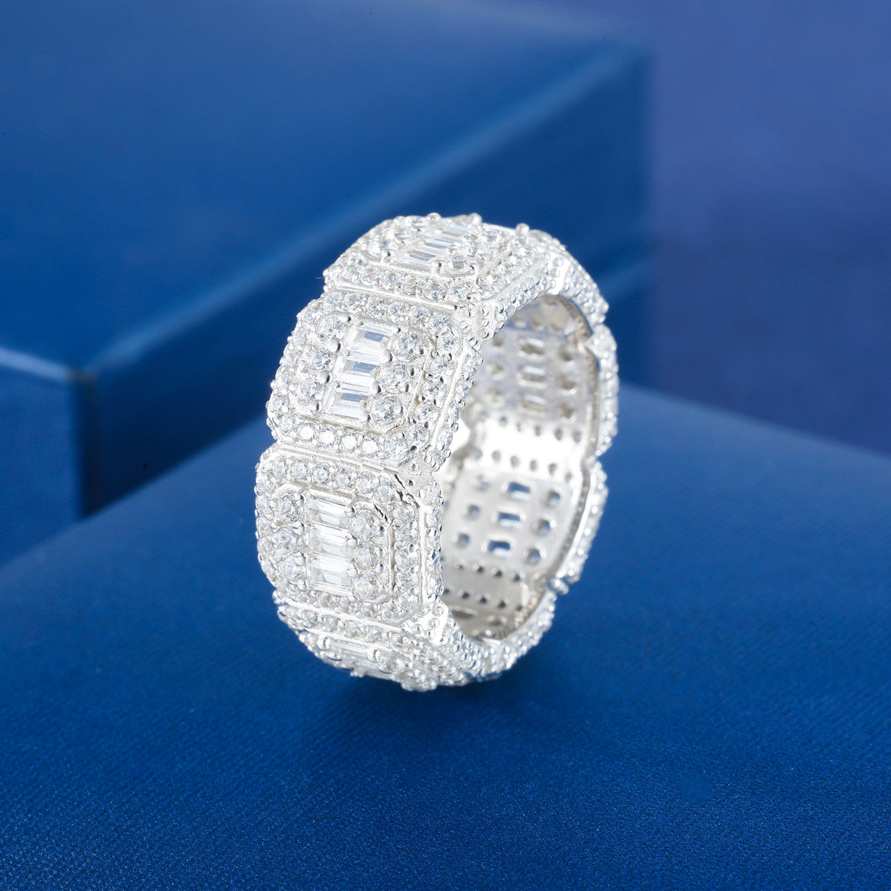 Shot Caller | Solid Silver 18k Gold Moissanite Diamond Luxury Hip Hop Mens Rings