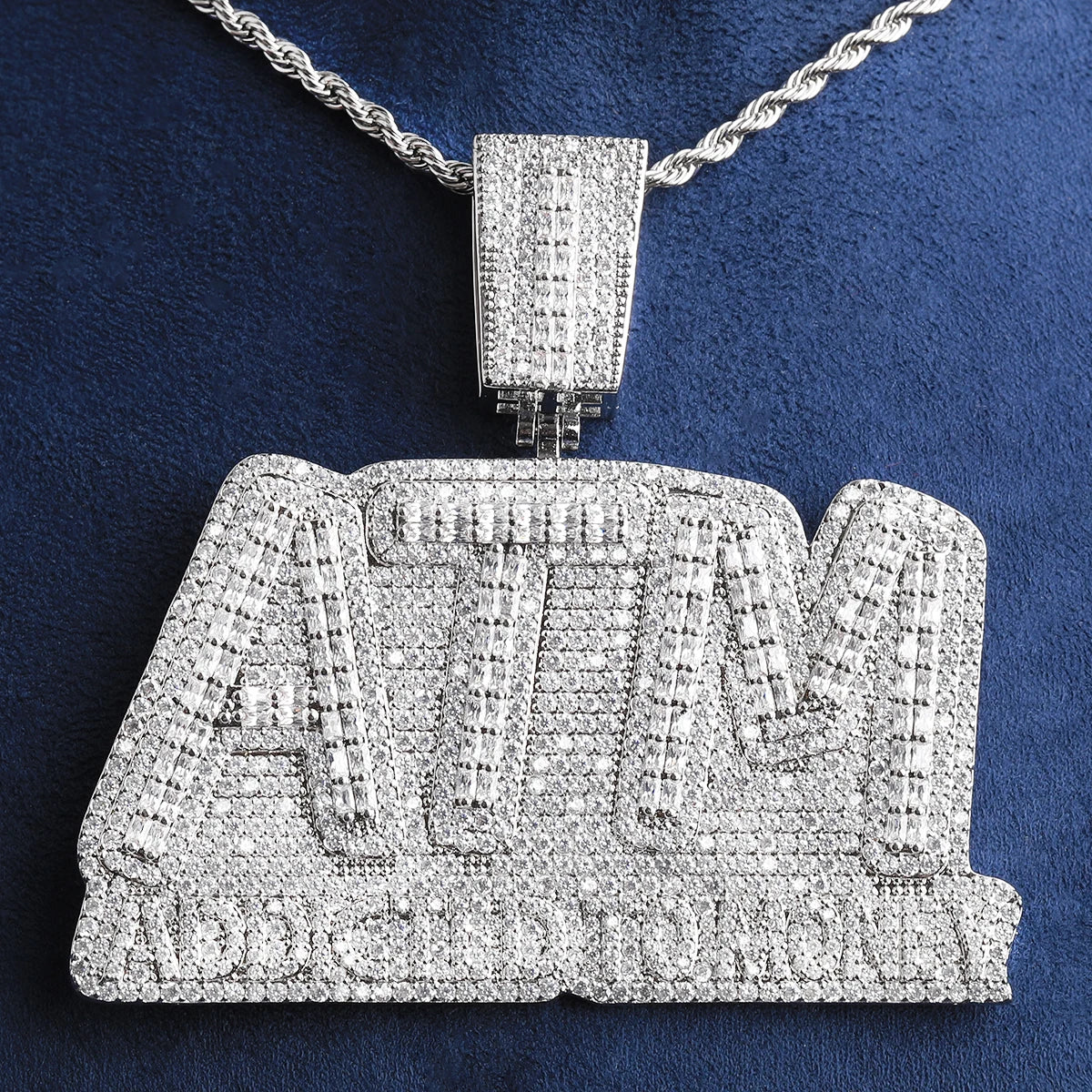 ATM | Iced Blinged Out Addicted To Money Hip Hop 5AA+ VVS Diamond CZ Pendant