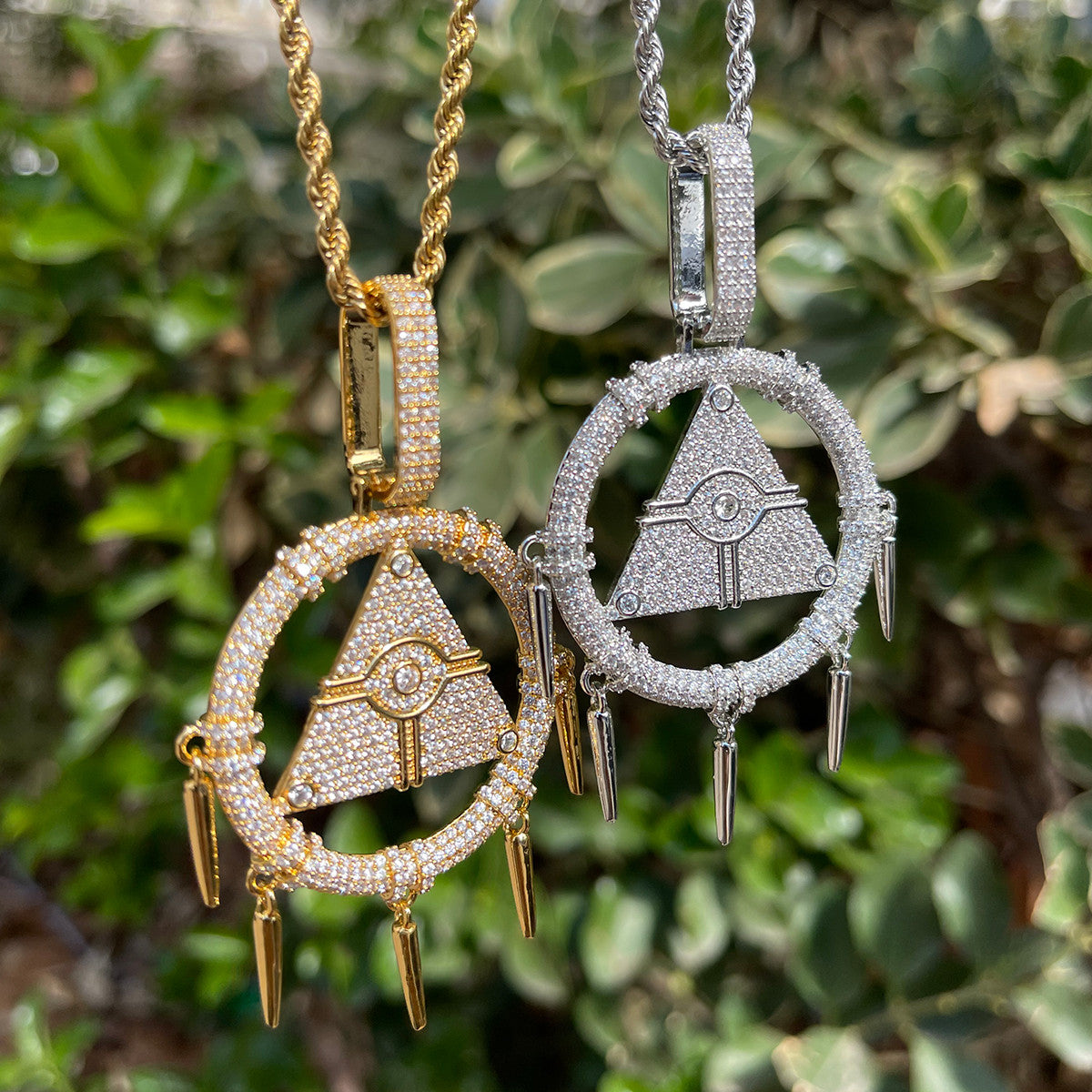 Millennium Wisdom Wheel | Pyramid All Seeing Eye Hip Hop Pendant