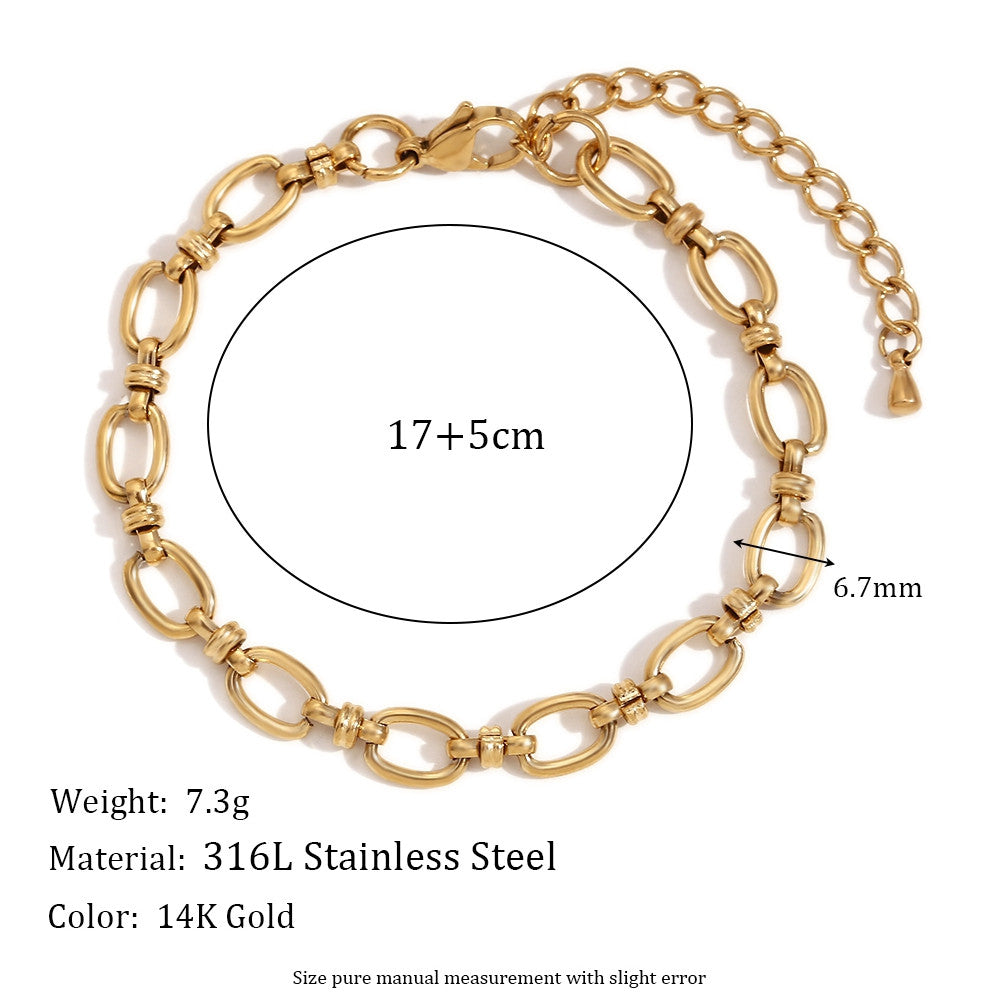 14k Gold Stainless Steel Waterproof 4/6/8/10mm Multi Size Stainless Steel Bow Tie Necklace