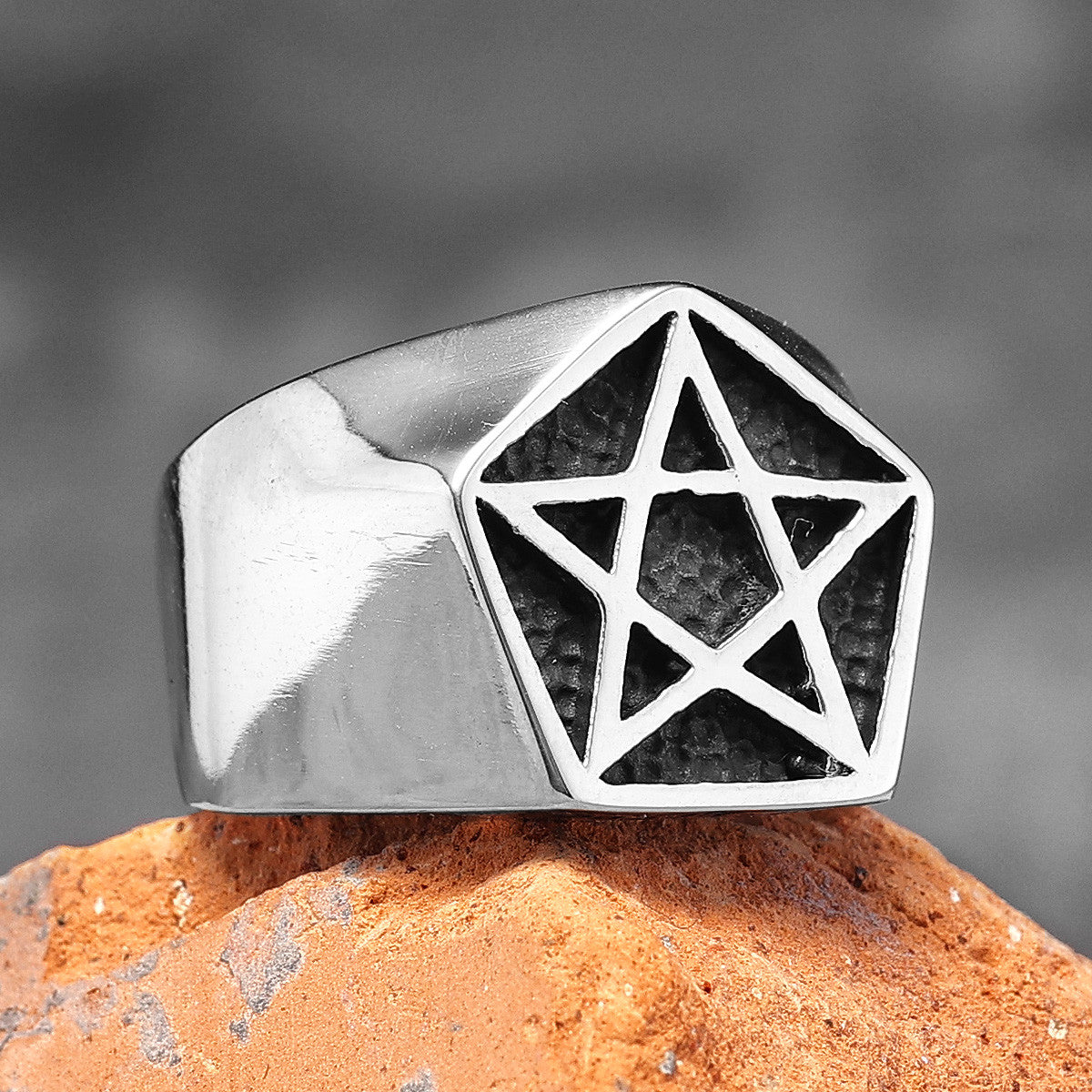 Pentagram | 316L No Fade Stainless Steel Mens Unique Personality Rings