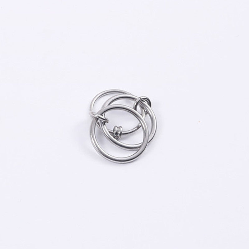 Solid Stainless Steel 18k Gold No Fade Multiple Layers Strand Loop Index Finger Rings