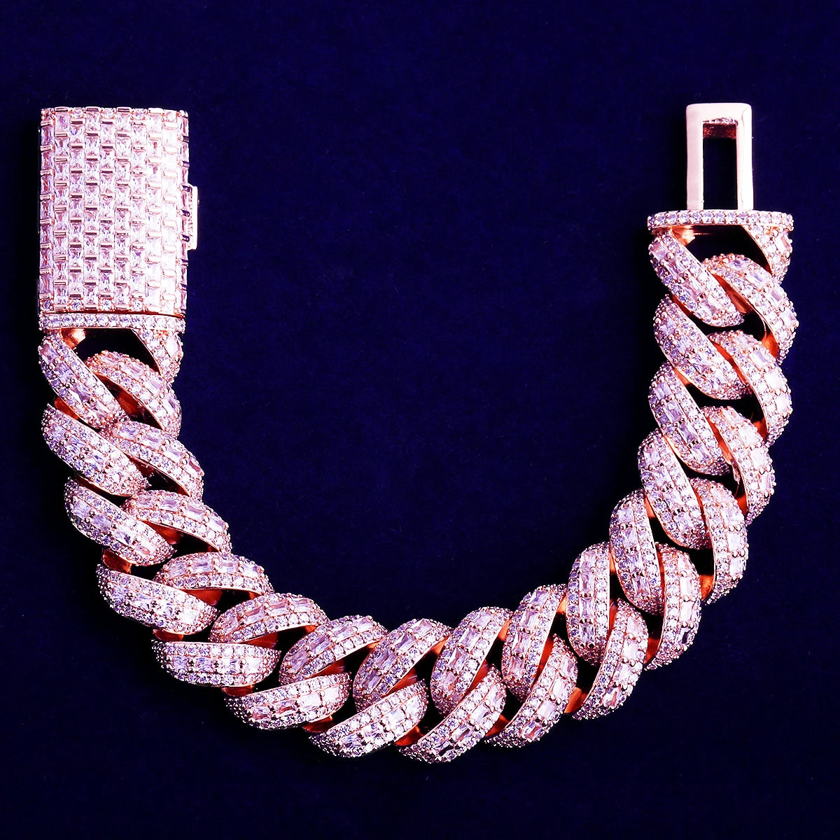 The Slab | VVS Diamond CZ Iced Pieces 4 Prong Set Hip Hop Cuban Link Bracelet