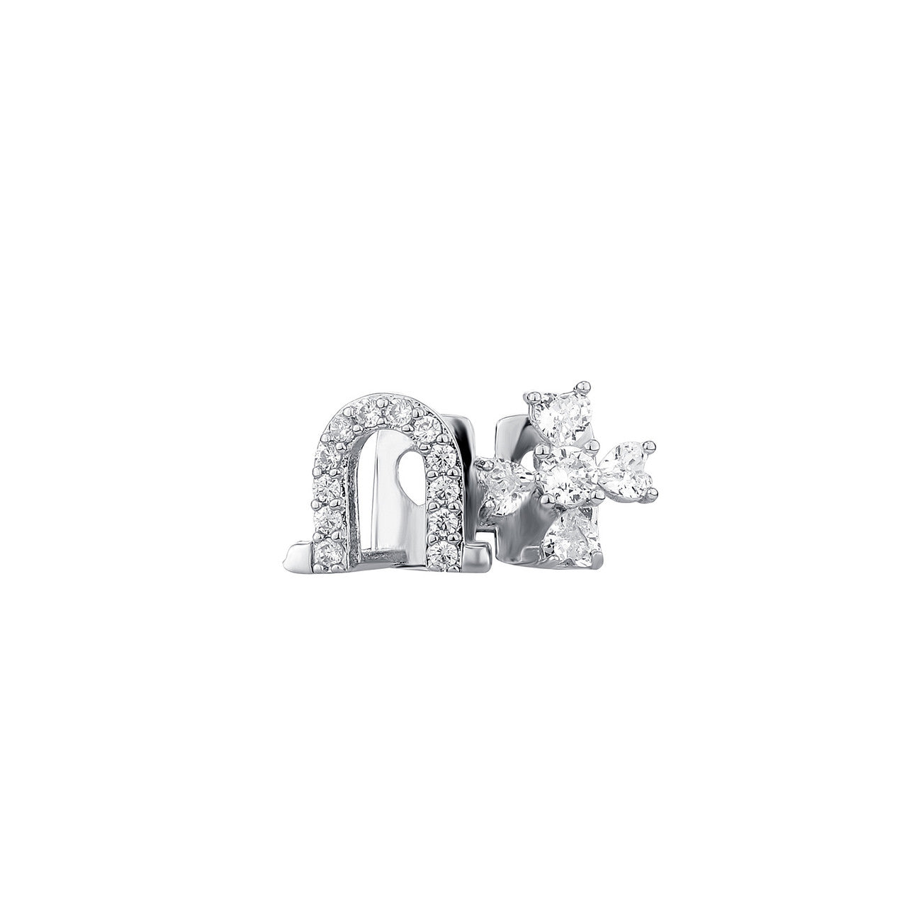 Iced Clover Heart | VVS Diamond CZ Heart Stone Lucky Horse Shoe Mouth Tooth Teeth Hip Hop Grillz