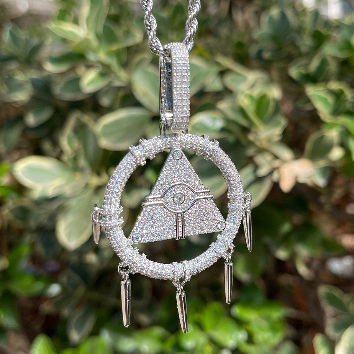 Millennium Wisdom Wheel | Pyramid All Seeing Eye Hip Hop Pendant