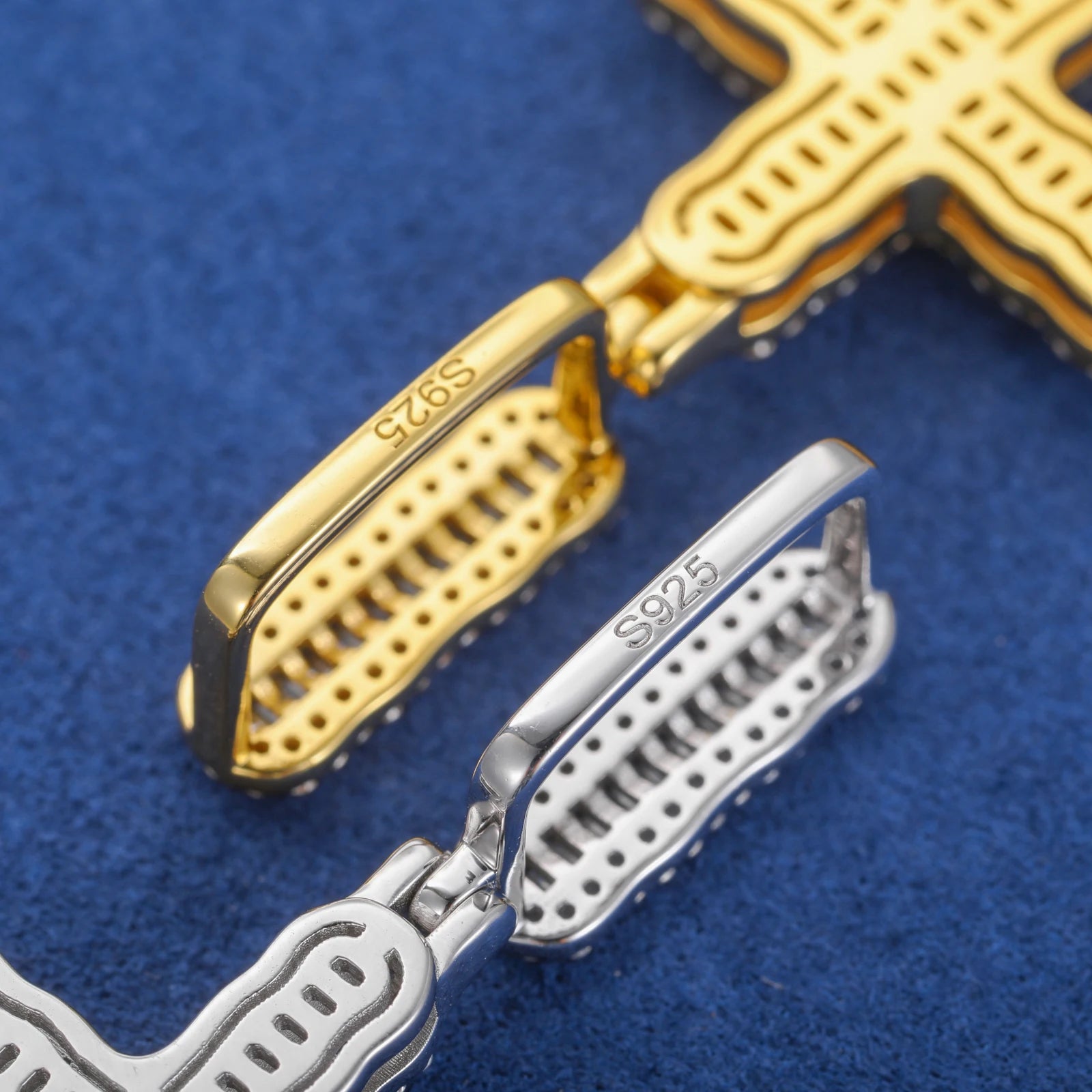 Luxury Simplified |  Iced Baguette Moissanite Diamond  925 Silver Hip Hop Cross Pendant