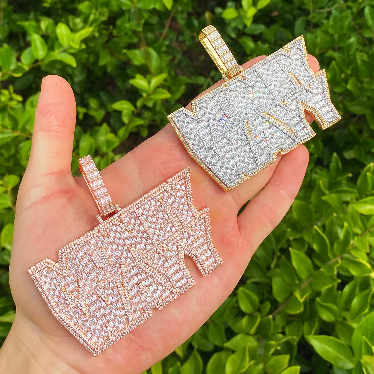 The Money Wayy | 5AA+ VVS Diamond CZ Prong Set Hip Hop Pendant Chain