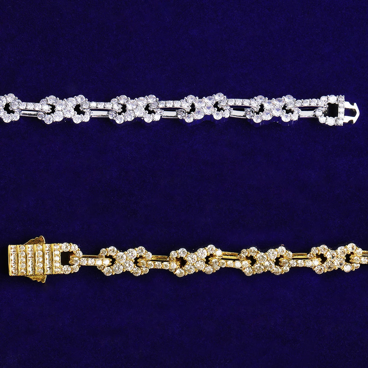 Infinite Cuban | Iced Blinged Out VVS Diamond CZ Infinity Cuban Link Chain Bracelet