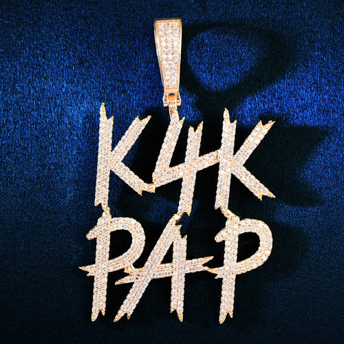 Frozen Ice 24k 925 Script Letters Initial Custom Made Hip Hop Chain Necklace