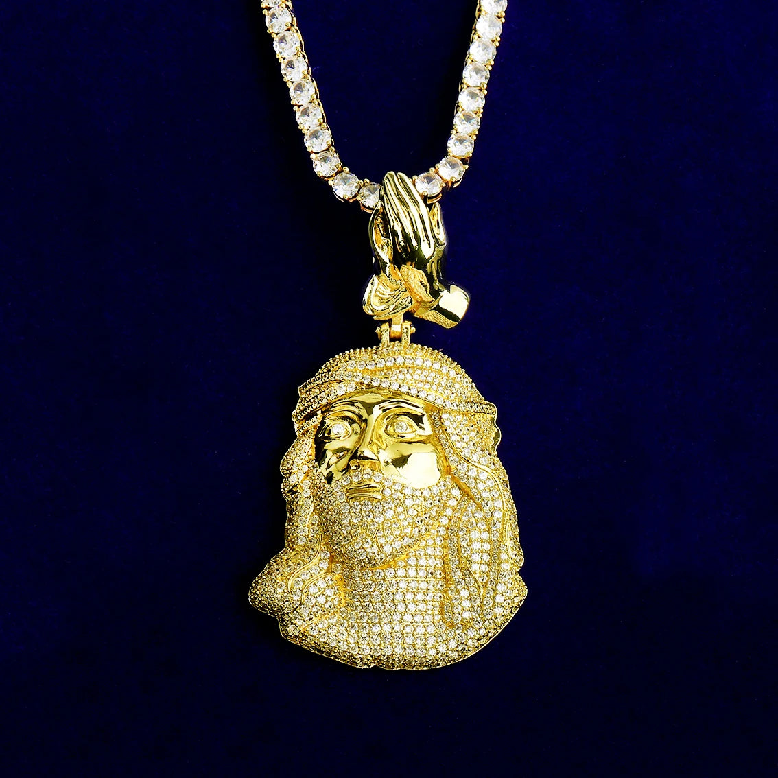 Prayer Power | 5AA+ Luxury VVS Diamond CZ Hip Hop Jesus Piece Pendant