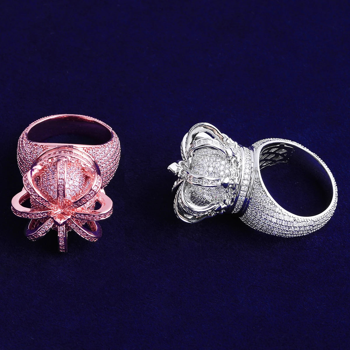 The Sovereign  | Iced Bling Out VVS Diamond CZ Prong Set Crown Hip Hop Rings