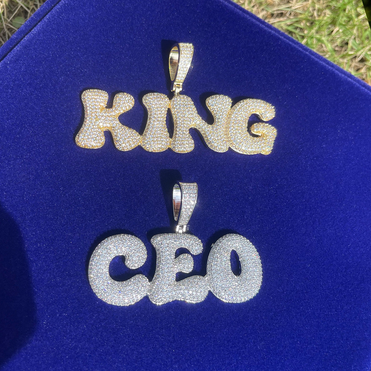 Smoked Out | Classic 70's Letters Custom Made VVS Diamond CZ Hip Hop  Pendant