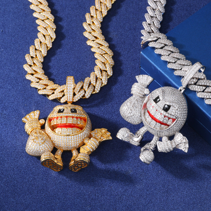 Crazy Bout My Paper | Moissanite Diamond Money Bag Iced Blinged Out Pendant