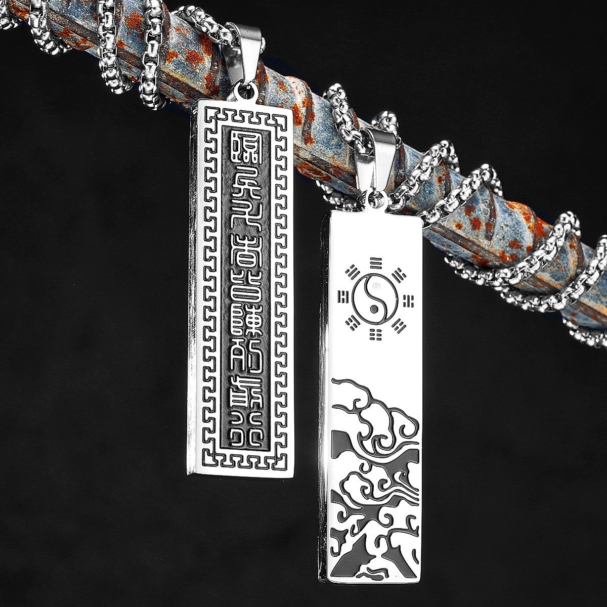 Taoism | 316L No Fade Stainless Steel Nine-character Mantra Pendant