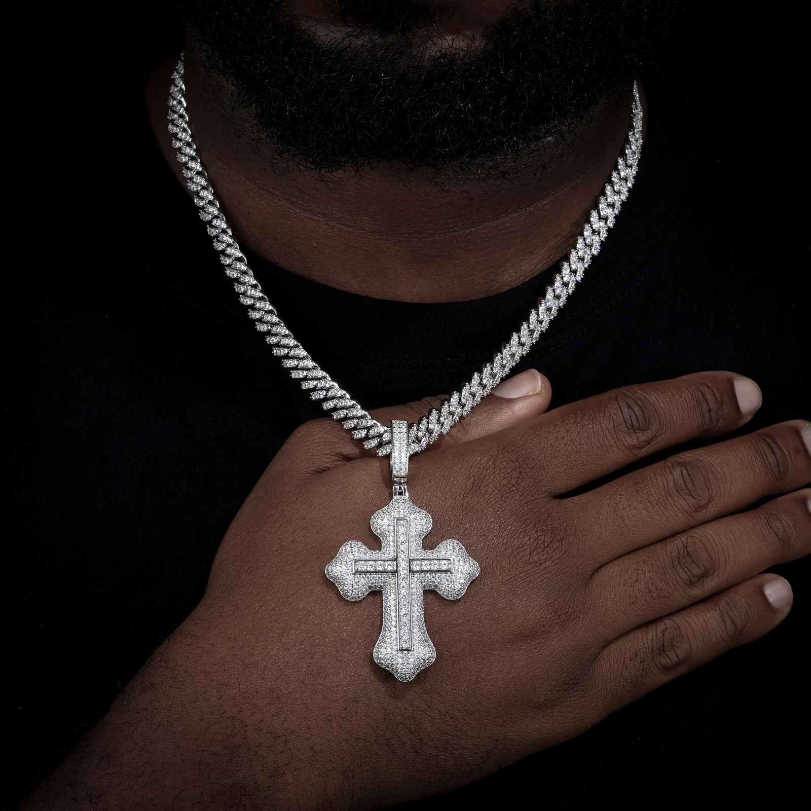 Spirit Within | Luxury Moissanite Diamond Solid 925 Silver Hip Hop  Cross Pendant