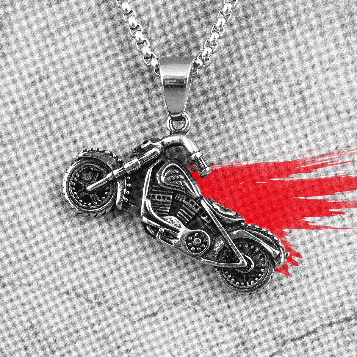 Ghost Rider | Street Wear No Fade Stainless Steel Motor Cycle Bike Pendant Chain Necklace