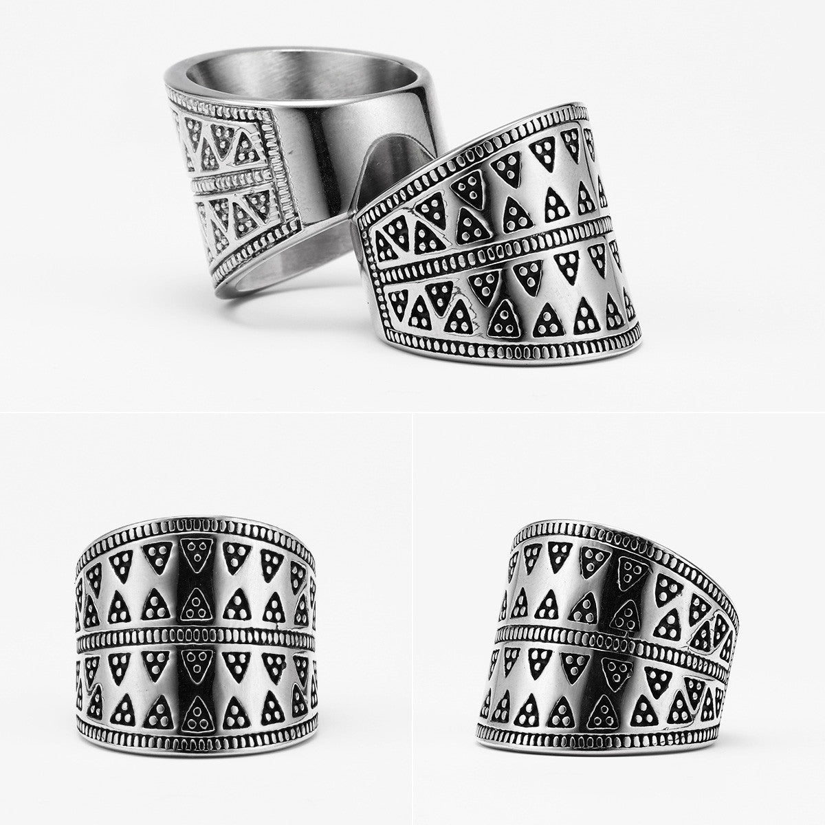 Aestheticism | No Fade Stainless Steel Street Wear Royal Prism Men's Rings