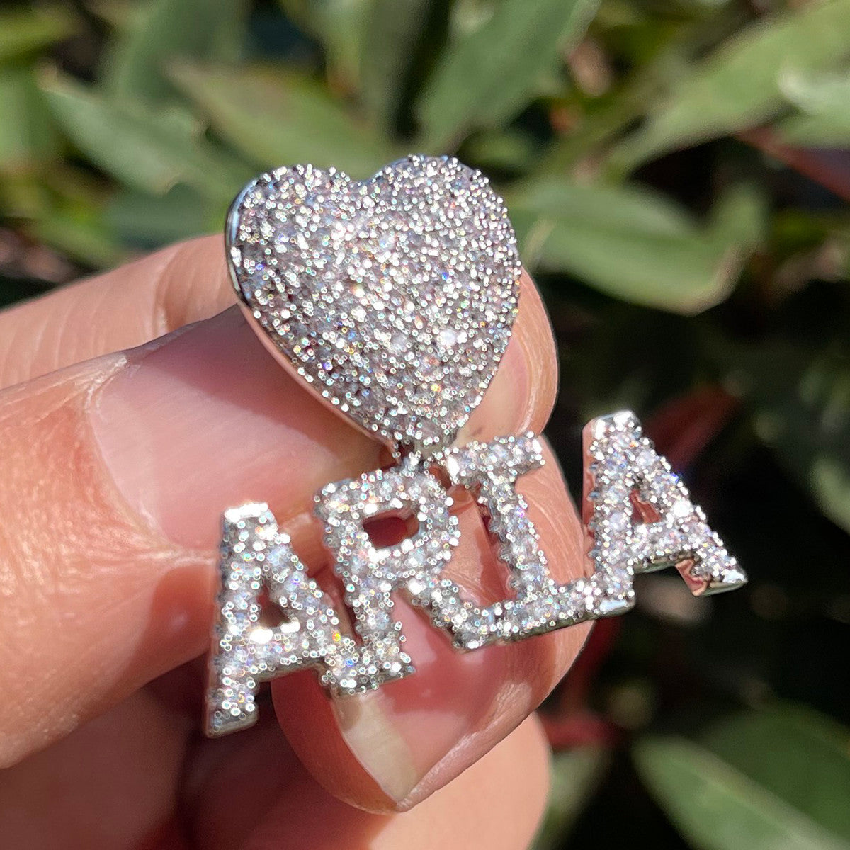 Regal Heart Monogram | Ladies Small Custom Made Name Name Necklace