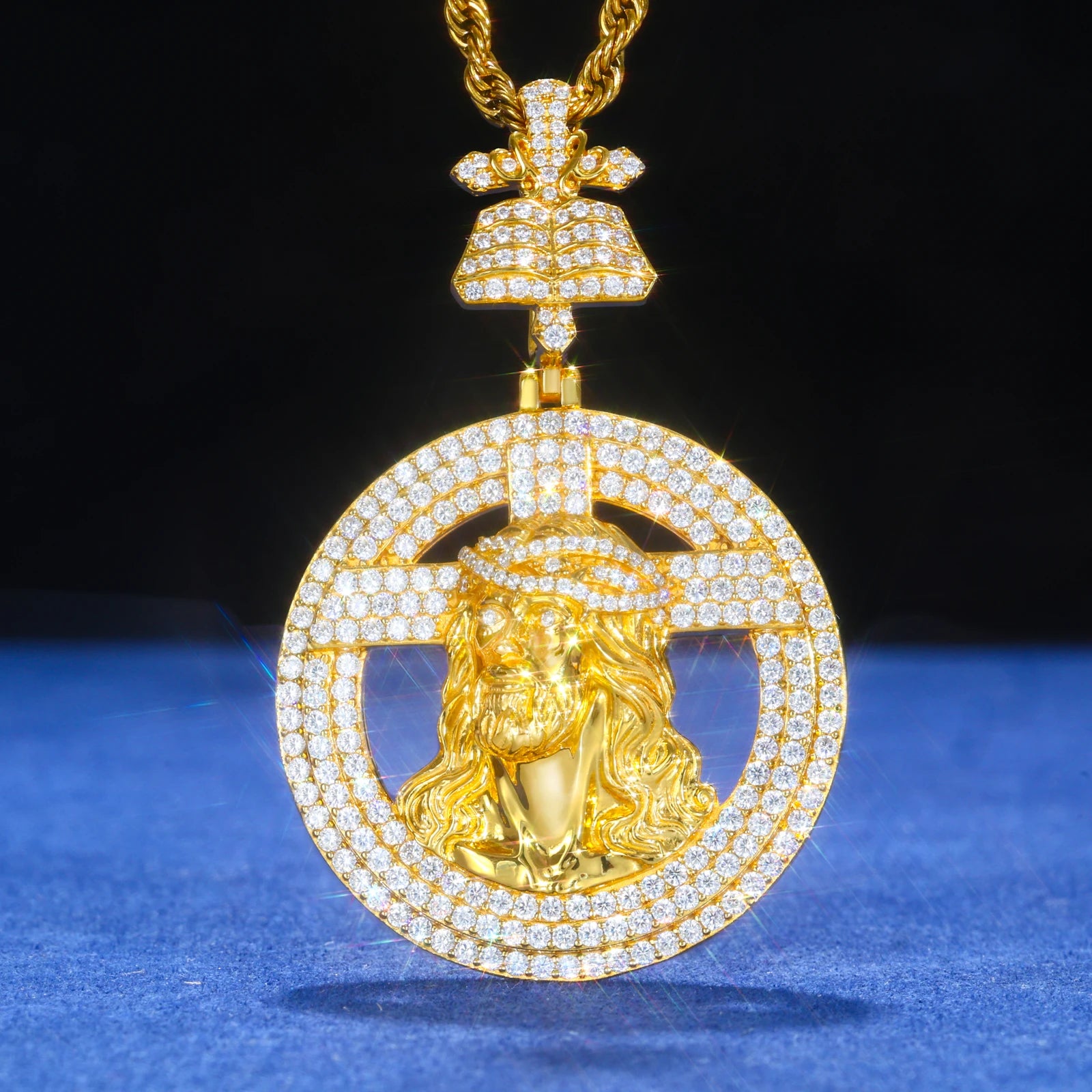 The Sacrifice | Luxury Moissanite Diamond Iced Blinged Out 925 Silver Jesus Piece Pendant