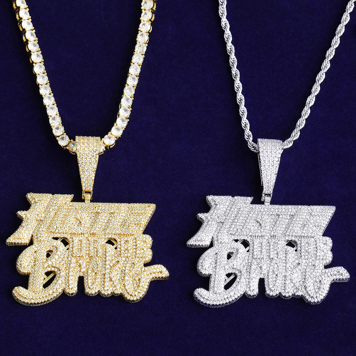 Hustle Or Be Broke | Iced Blinged Out Luxury VVS Diamond CZ Hip Hop Pendant