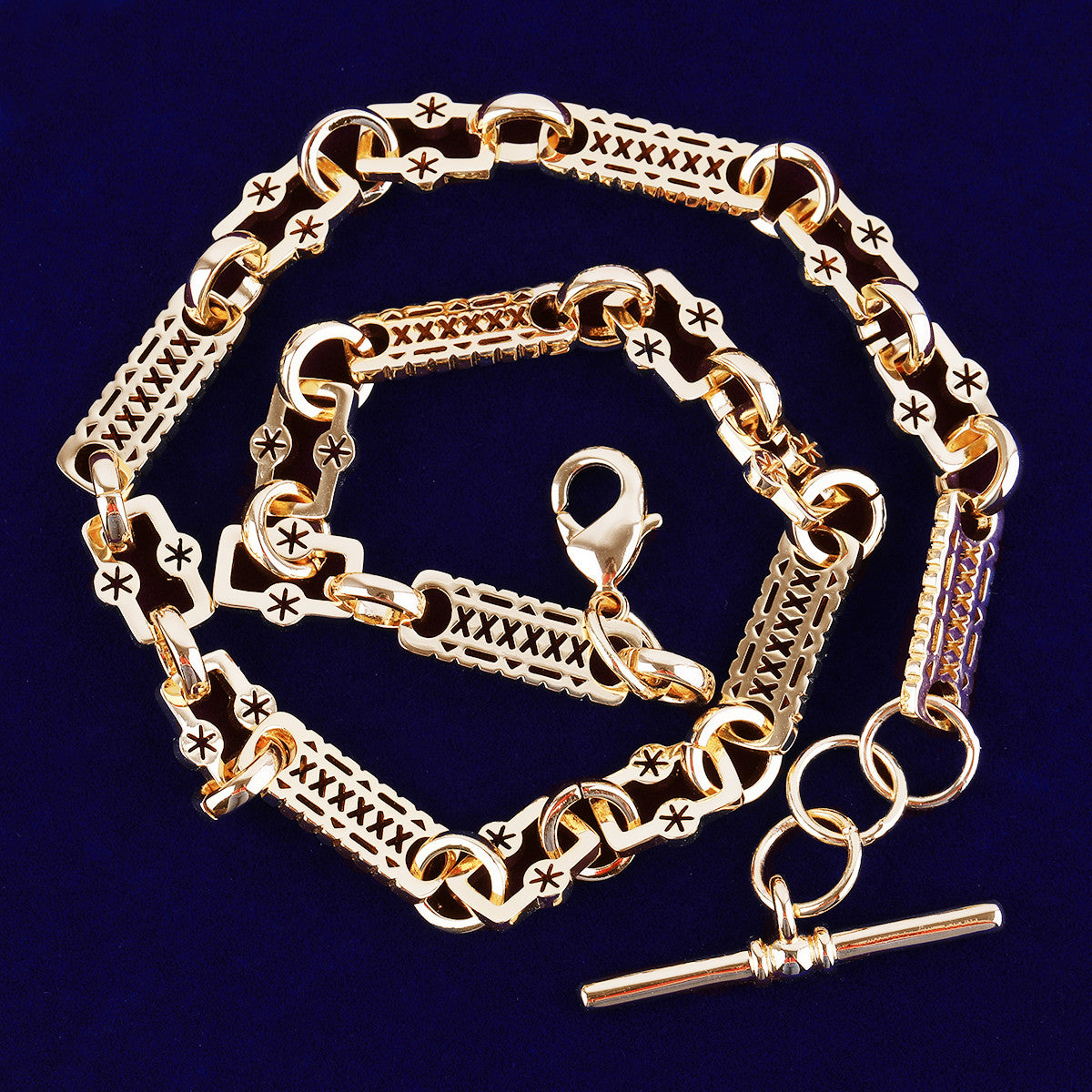 T- Bar | Designer Star Link 24k 925 Silver Rose Gold Street Wear Chain Necklace