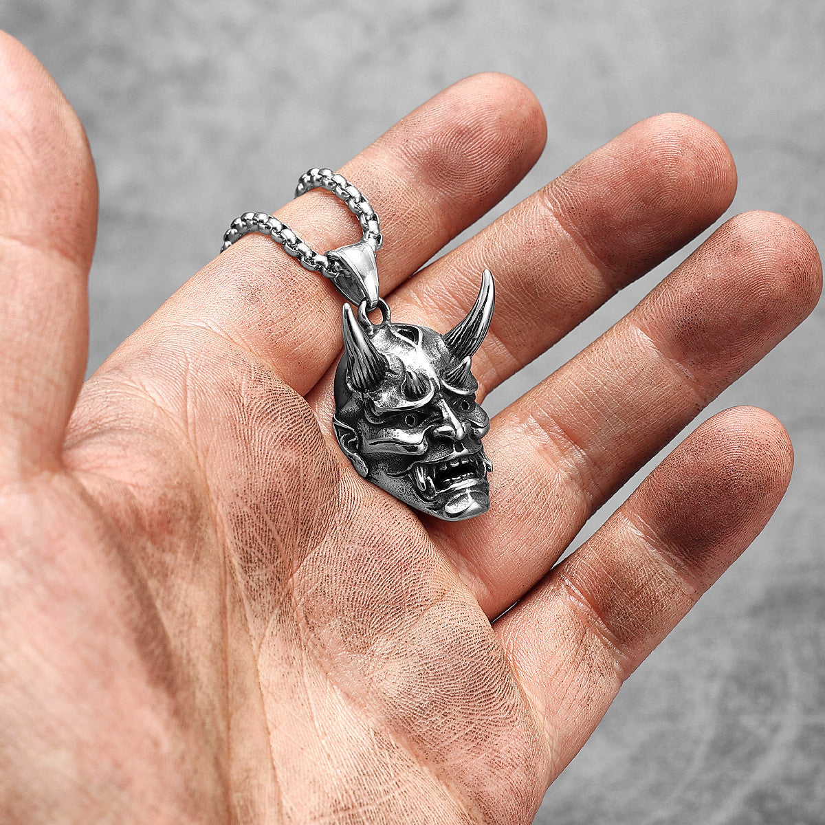 Prajna | Men&#39;s Stainless Steel Devil Horns Street Wear Pendant