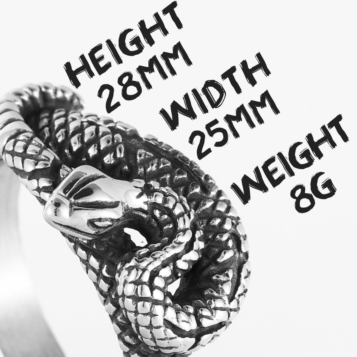 Snake Collection ll | No Fade 316L Solid Stainless Steel Men Snake Rings