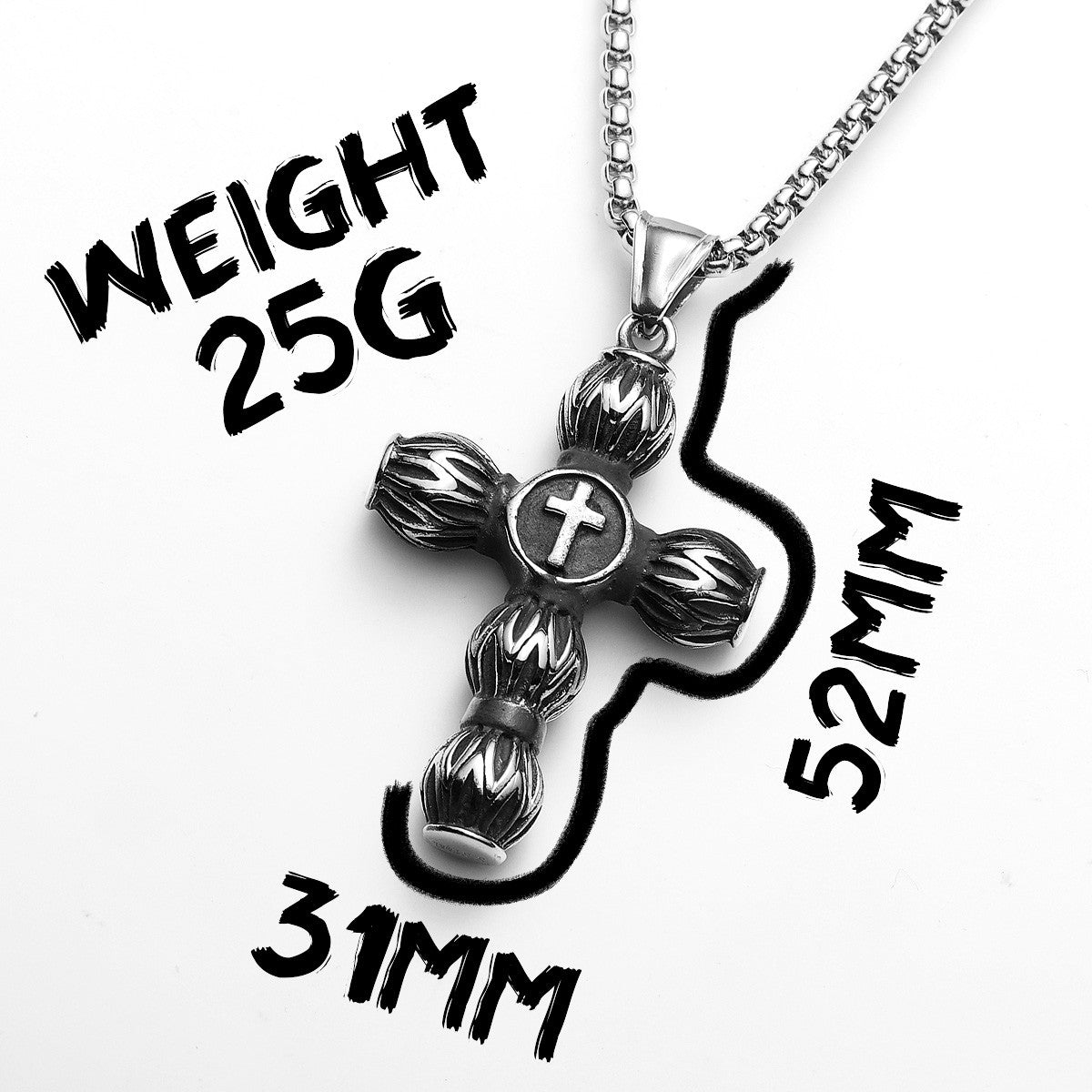 Circular Cross | 316L Solid Stainless Steel Designer Hip Hop Spiritual Cross Pendant