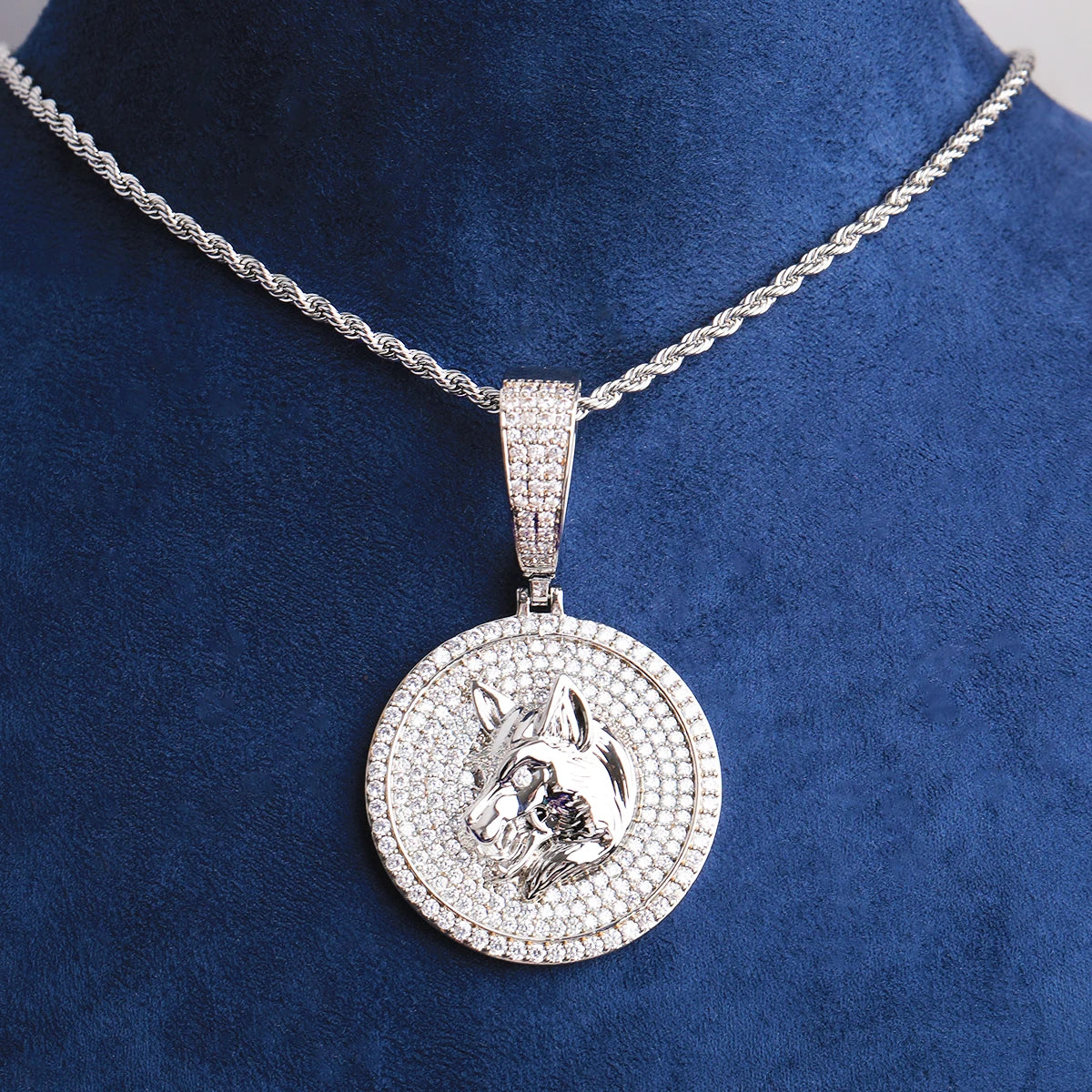 Alpha Wolf | 5AA+ Iced Blinged Out VVS Diamond CZ Hip Hop Pendant