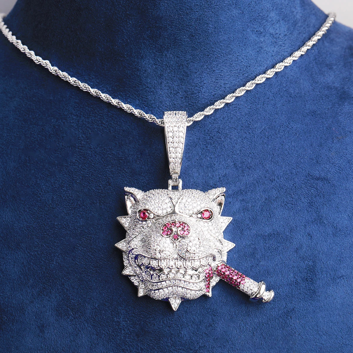 Pit Boss ll | VVS Diamond CZ Cigar Smoking Pit Bull Hip Hop Pendant Chain