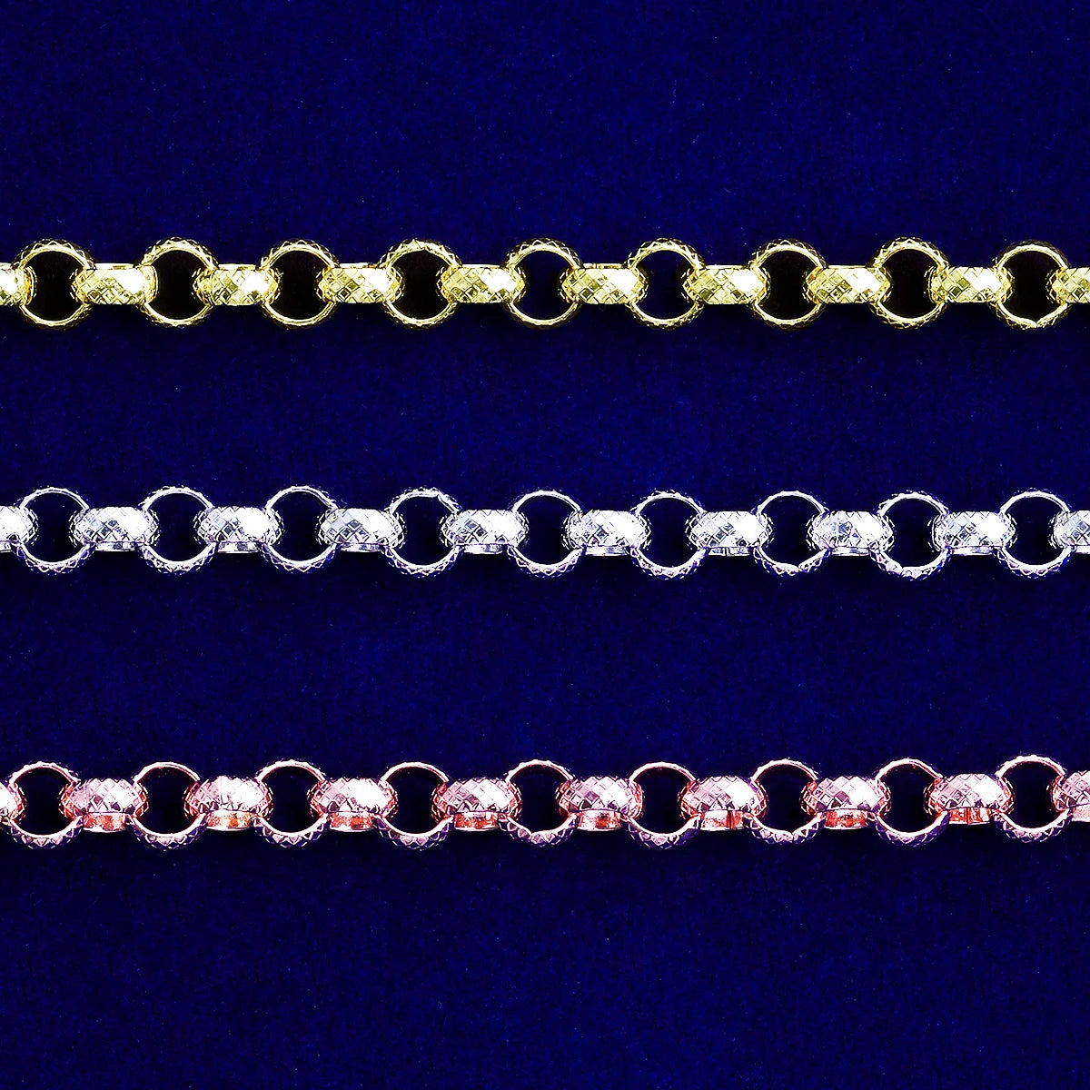 Designer Rolo | Textured Rolo Link Classic Swag Hip Hop Luxury Bracelets