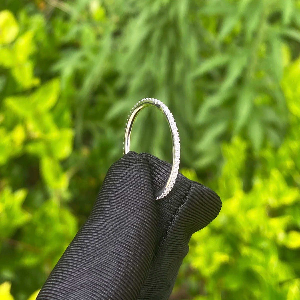 Better Together | VVS Diamond CZ Prong Set 24k 925 Silver 5AA+ Mens Band Ring