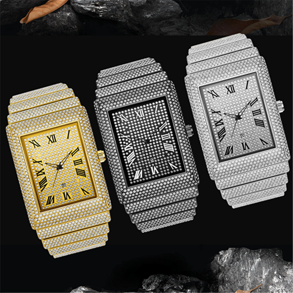 The Big Boss | VVS Diamond CZ Iced Gold Black Silver Blinged Out Hip Hip Watch